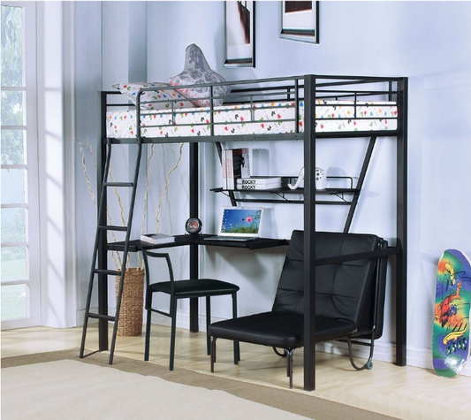 Senon Twin Loft Bed W/Desk