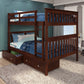 Erath Mission Full Over Full Bunk Bed with Storage Drawers