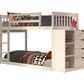 Moby Mission Twin over Twin  Bunk bed with 4 Drawer Dresser & Shelves