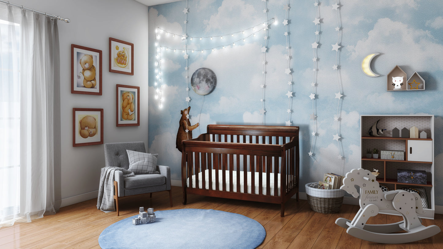 Alice 4-in-1 Convertible Crib with Toddler Guardrail