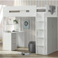Nerice Twin Loft Bed W/Desk & Wardrobe