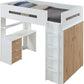 Nerice Twin Loft Bed W/Desk & Wardrobe