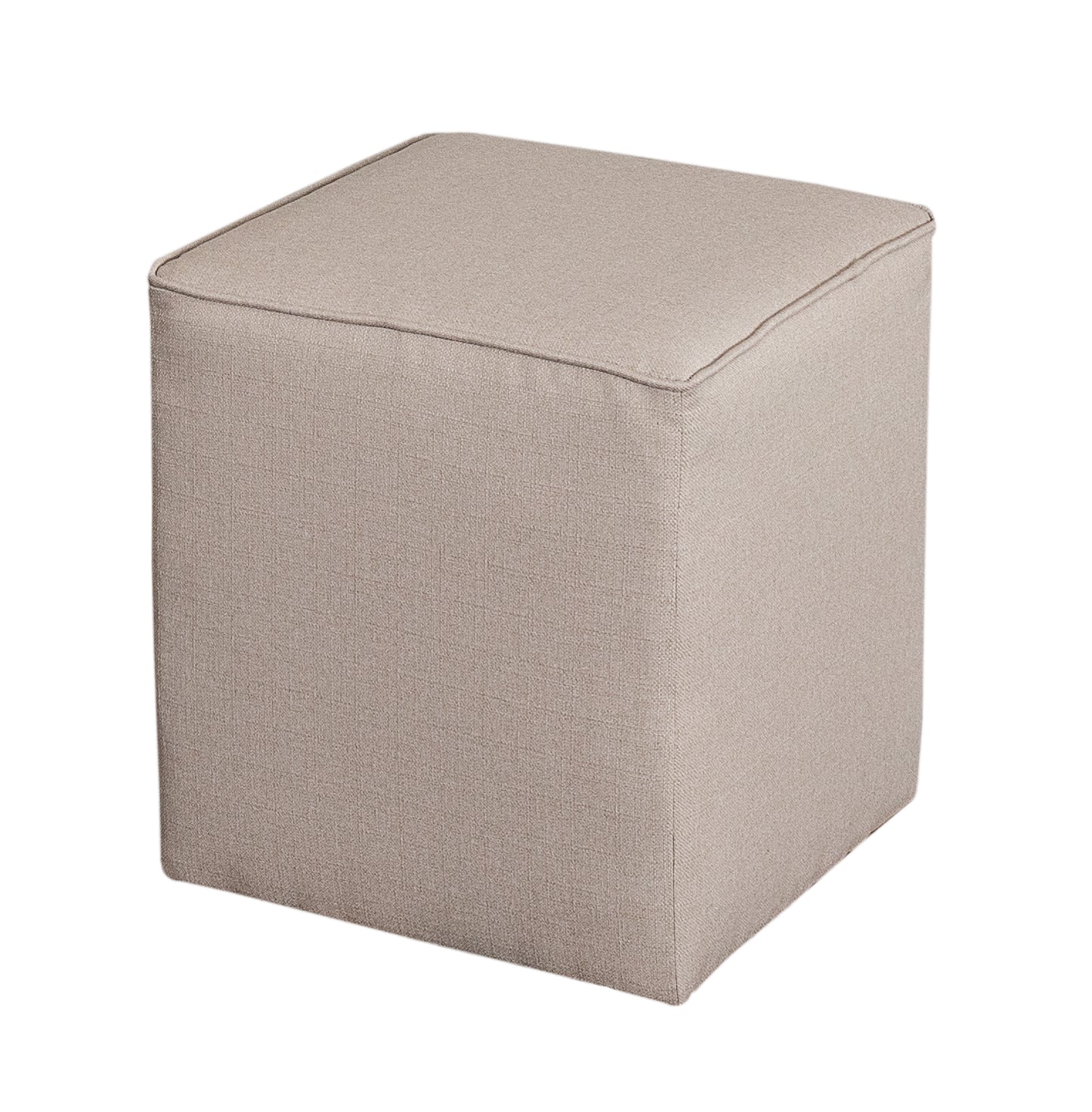 Leffler Home Harper Upholstered Cube Ottoman in Crawford Linen