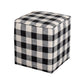 Leffler Home Harper Upholstered Cube Ottoman in Blake Raven