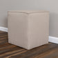 Leffler Home Harper Upholstered Cube Ottoman in Crawford Linen