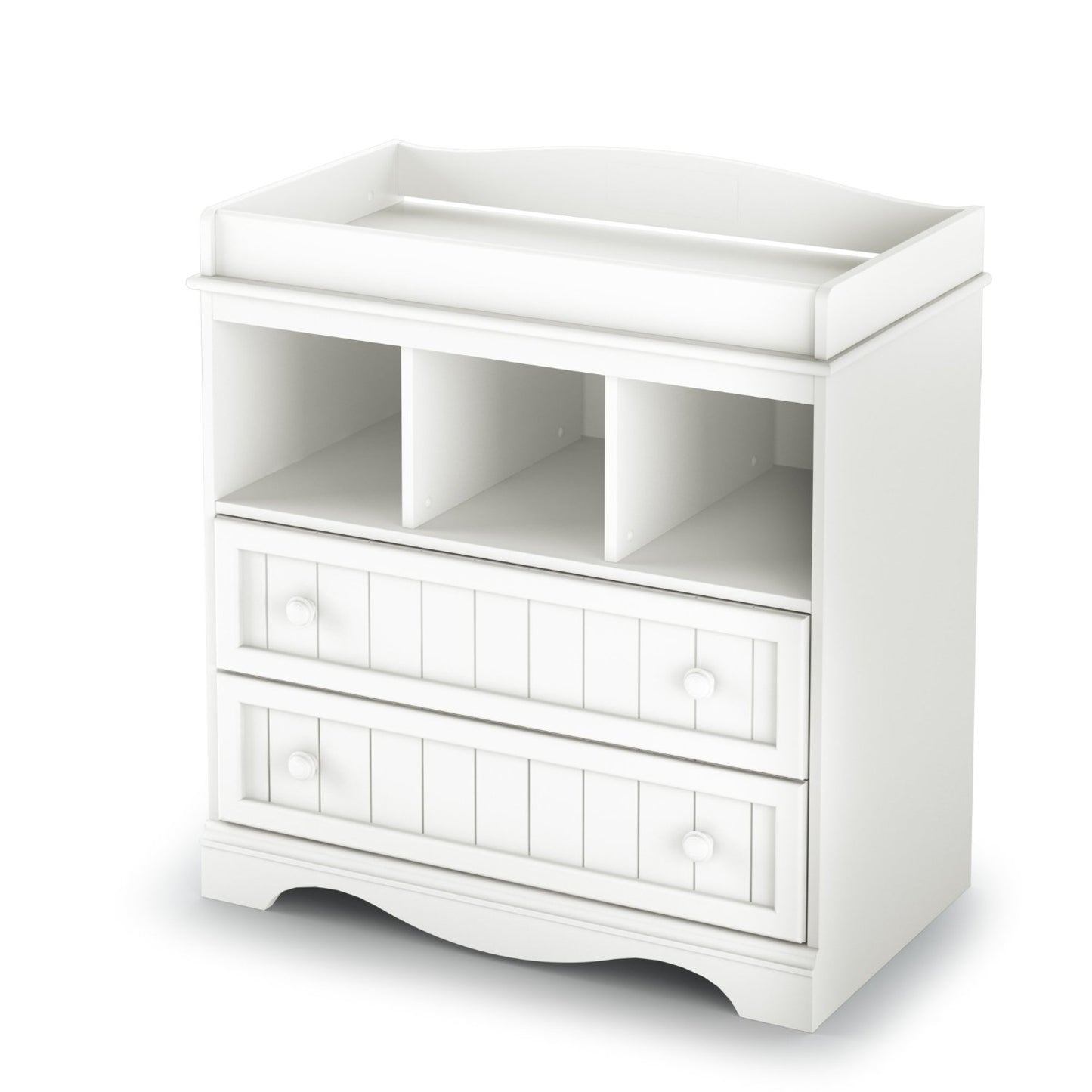 White Wood Baby Diaper Changing Table