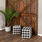 Leffler Home Harper Upholstered Cube Ottoman in Blake Raven