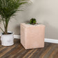 Leffler Home Harper Upholstered Cube Ottoman in Hearth Rosedust