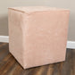 Leffler Home Harper Upholstered Cube Ottoman in Hearth Rosedust